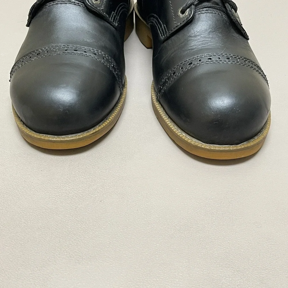 Giant Georgia Dress Boots‎ Men 10.5 W Black Leather Cap Toe Chukka Shoes Lace Up
